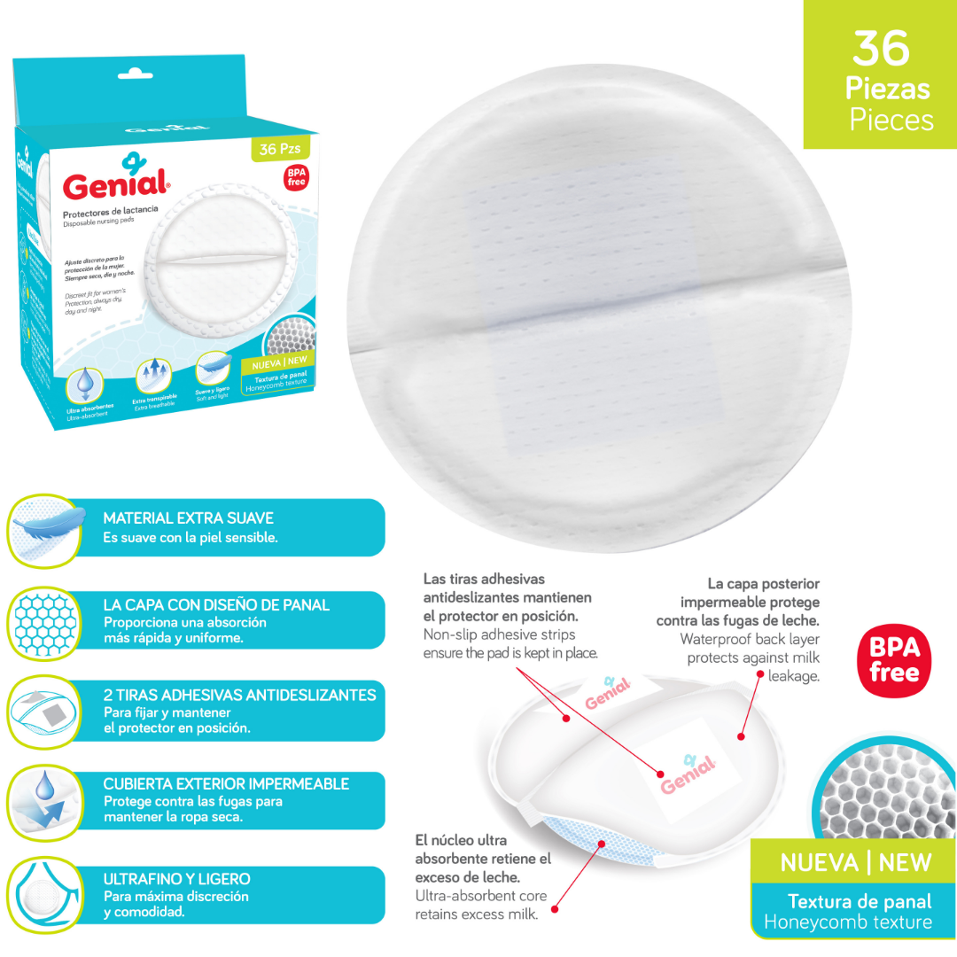 Protectores de Lactancia (36 piezas) - Genial Baby
