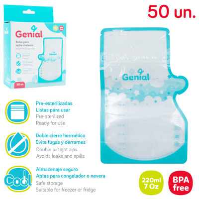 Bolsas para Leche Materna - Paquete de 50 Unidades