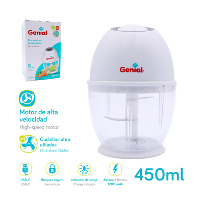 Picadora Eléctrica Recargable