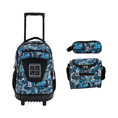 Combo YOLO Cool (Maleta 20 pulgadas, Lonchera y Cartuchera)
