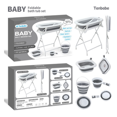 Set de Bañera con Pedestal Retractil