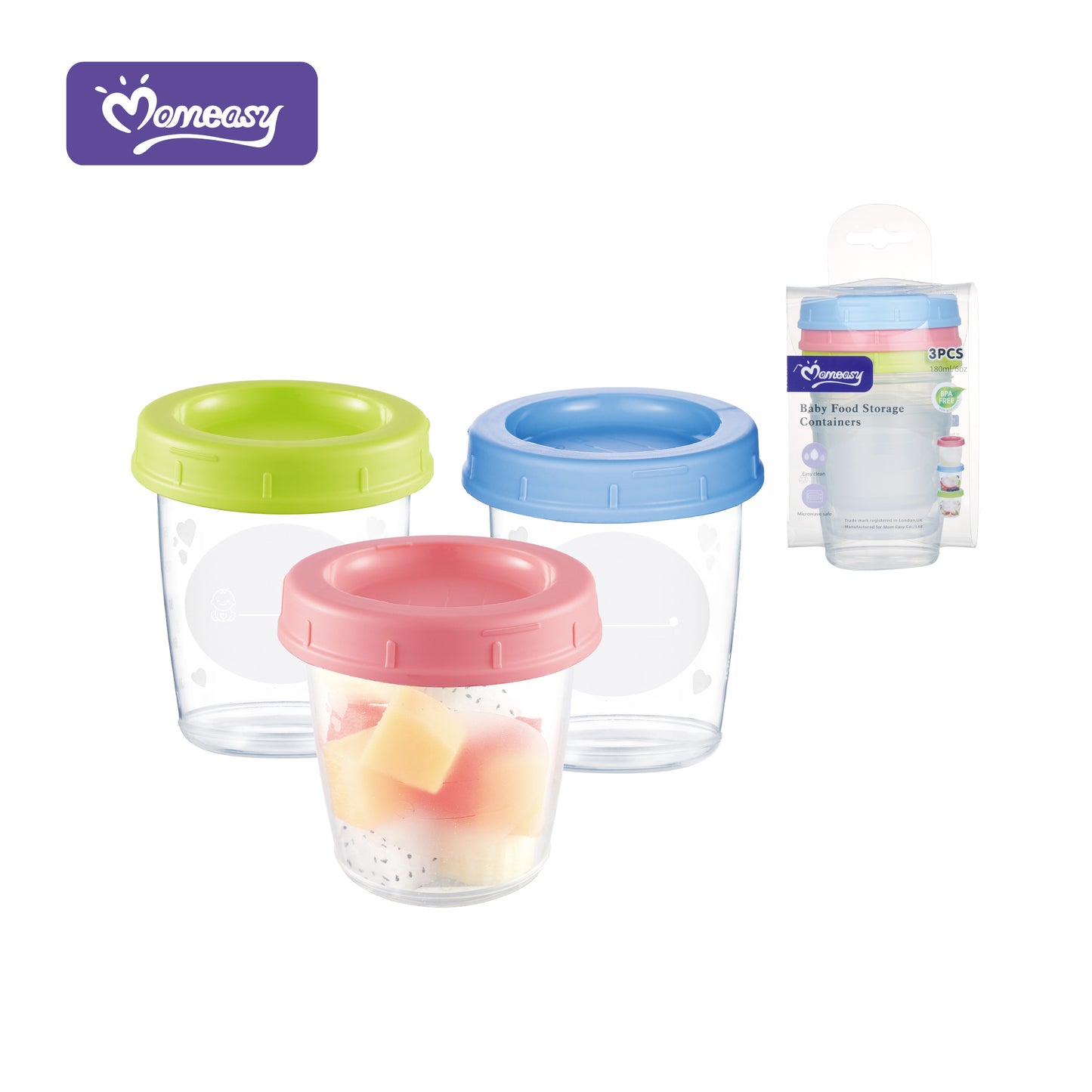 Set de Contenedores 3 Piezas (6oz)