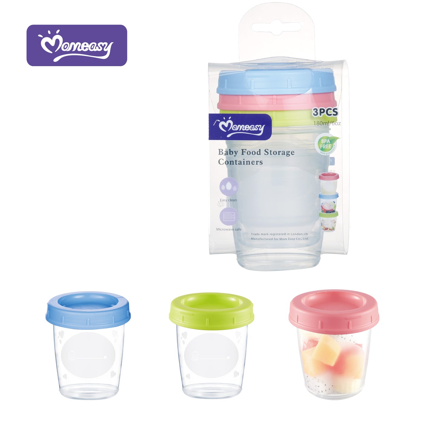 Set de Contenedores 3 Piezas (6oz)