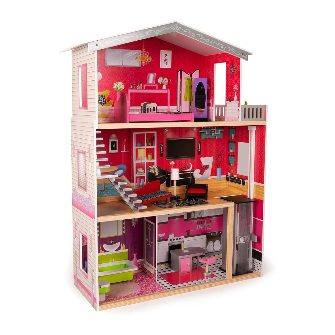 Casita de Madera Para Niñas (116cm x 82cm x 30cm)