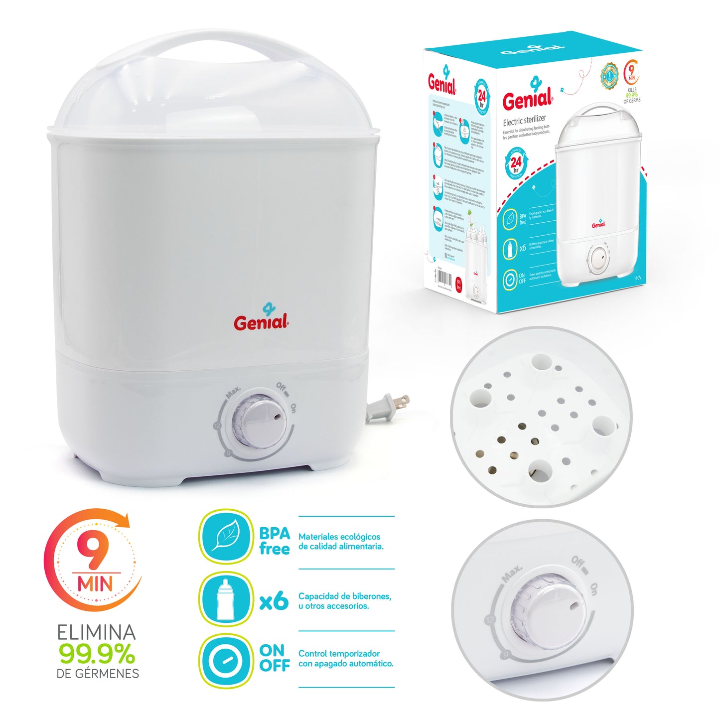 Esterilizador Eléctrico Genial Baby