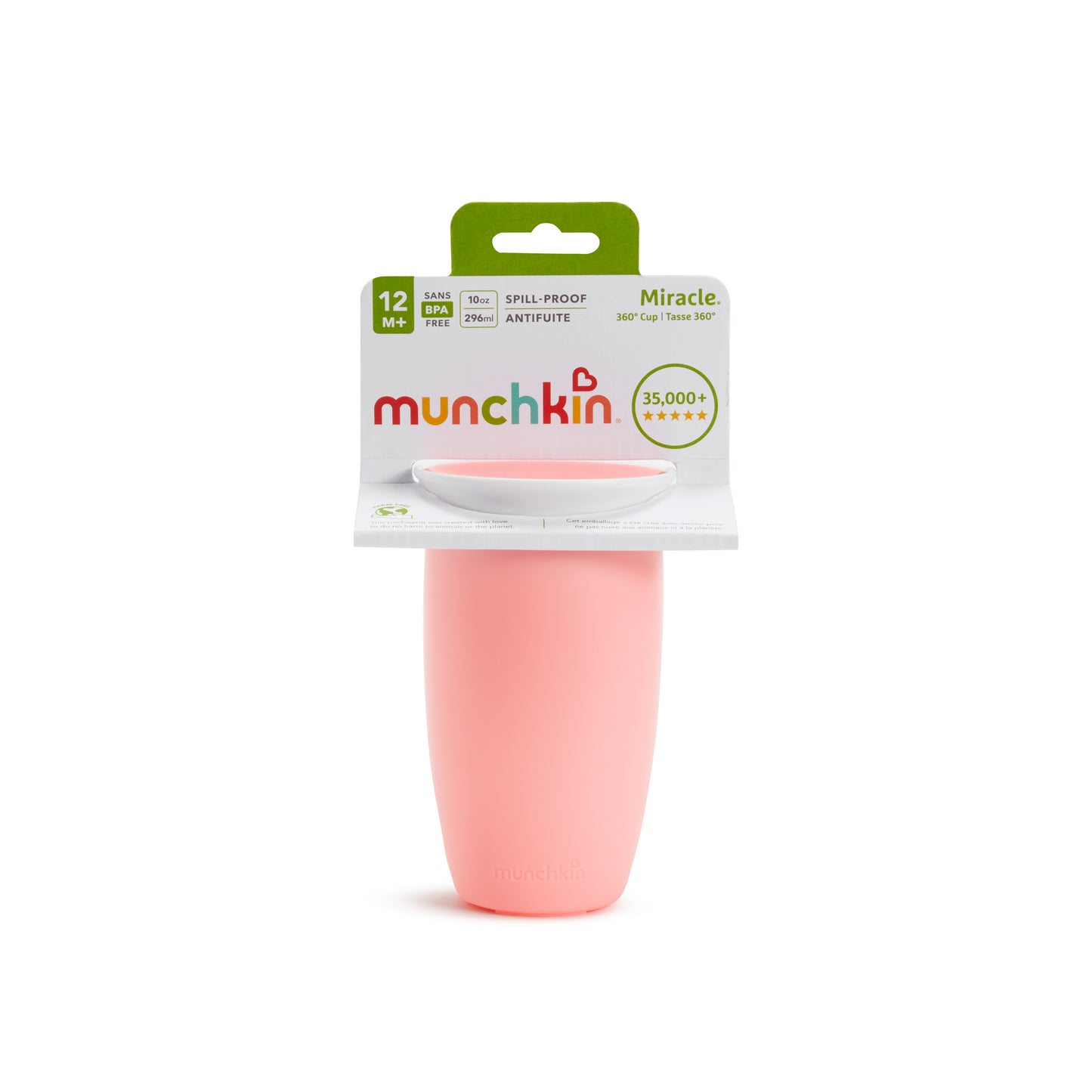 Vaso 360 10 OZ. Con Tapa - Rosa