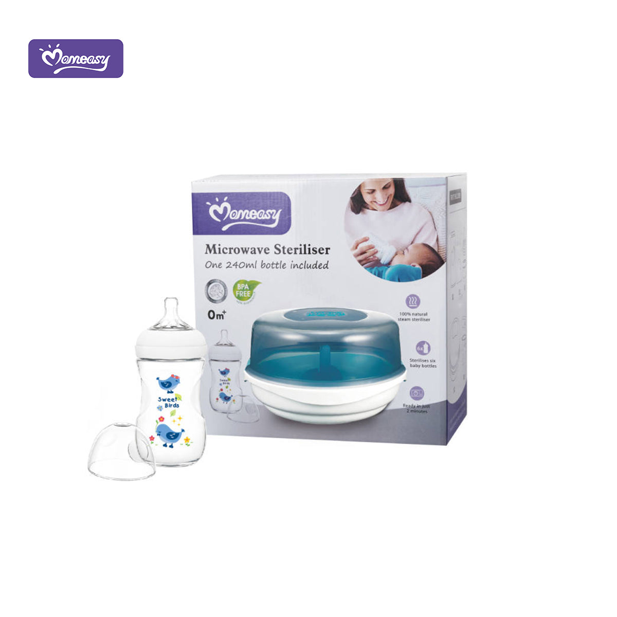 Set de Esterilizador de Microonda con Biberón 9oz