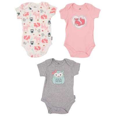 SET DE BODYS PARA NIÑA (3 PZAS.)