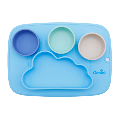 Plato de Bebé de Silicona Con Divisiones - Nube