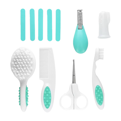Set de Primeros Cuidados - 12 Piezas - Incluye Cepillos, Tijeras, Corta Uñas y Más