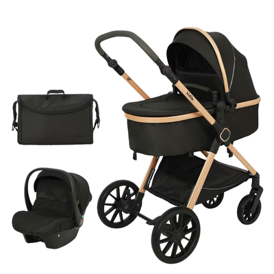 Coche Para Bebe Deluxe Reversible H5+C - Incluye Silla de Carro y Pañalera