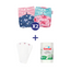 Combo Pañales Ecologicos (2 Ecopañales, 1 pack de 3 insertos y rollo de 100 toallitas de bambú)