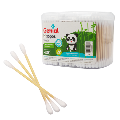 Hisopos de Bambú para Bebé - Pack de 400 piezas