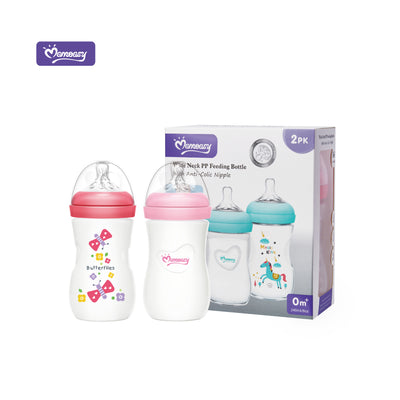 Set de Biberones Cuello Ancho (2 Piezas de 8oz)