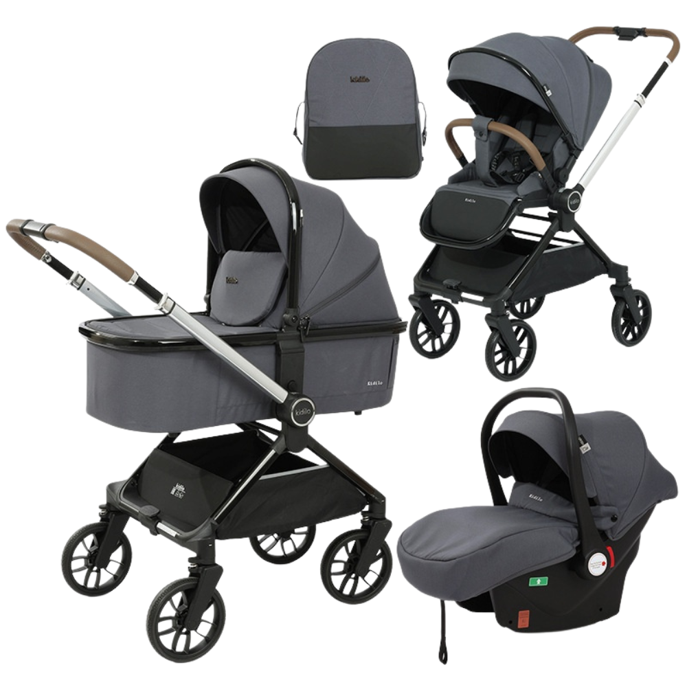 Coche Para Bebé De Lujo Modelo Diamond - Incluye Silla de Carro, Pañalera, Mosquitero y Protector de Lluvia